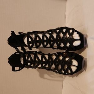 Elegant Black Strappy Heels